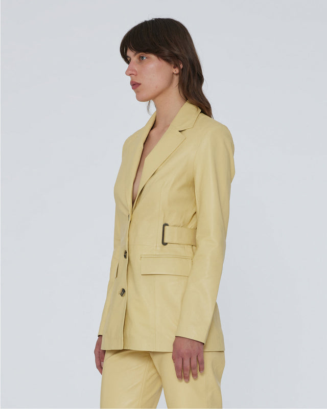 REMAIN Birger Christensen - Slim Leather Blazer