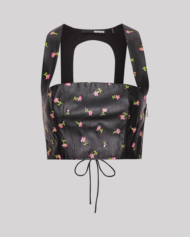 ROTATE Birger Christensen - Printed Cut-Out Top