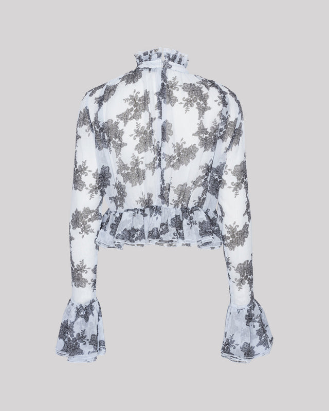 ROTATE Birger Christensen - Chiffon Ruffle Top